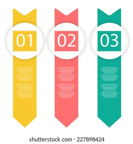 web banners with info-graphics number options. vector