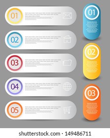 web banners with infographics options