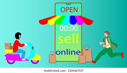 Banners web, plantillas de teléfonos móviles ventas en línea, clientes nuevos, carteles, materiales promocionales ilustraciones vectoriales