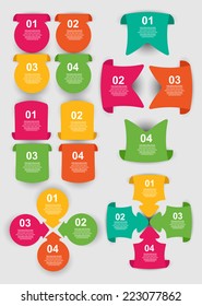 Web Banners with number info-graphic options