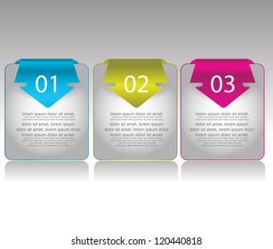 web banners with number options