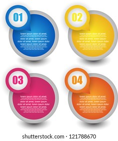 web banners with number options