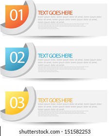 web banners with number options