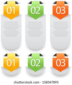 web banners with number options