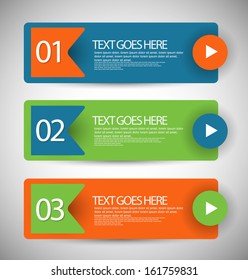 web banners with number options
