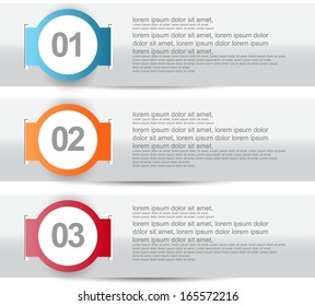 web banners with number options 