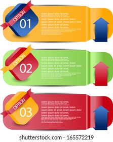 web banners with number options 