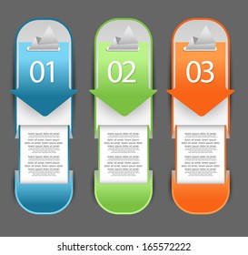 web banners with number options 