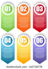 web banners with number options