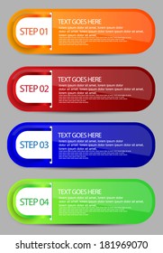 web banners with number options