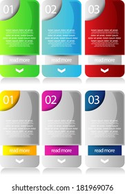 web banners with number options