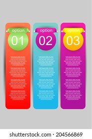 web banners with number options
