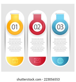 web banners with number options