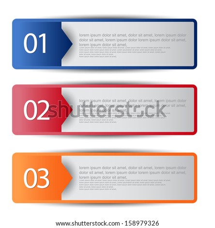 web banners with number options
