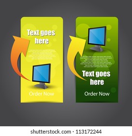 web banners with product display