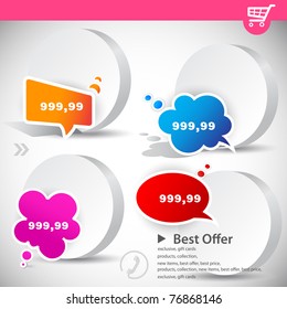 Web banners with product prices