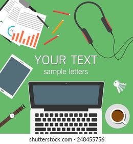 web banners and promotional materials in flat design, mock up template 