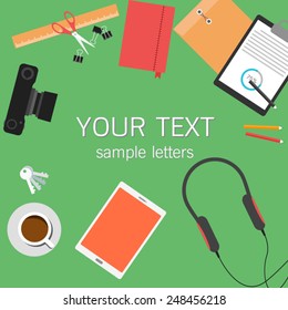 web banners and promotional materials in flat design, mock up template 