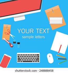 web banners and promotional materials in flat design, mock up template 