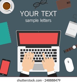 web banners and promotional materials in flat design, mock up template 