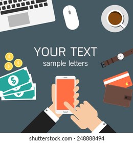 web banners and promotional materials in flat design, mock up template 