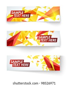 Web banners with realistic shadow. Vector illustration for your website.
