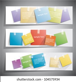 Web banners with Reminder Sticky Notes