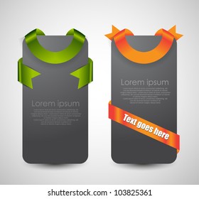 web banners roll over with ribbon