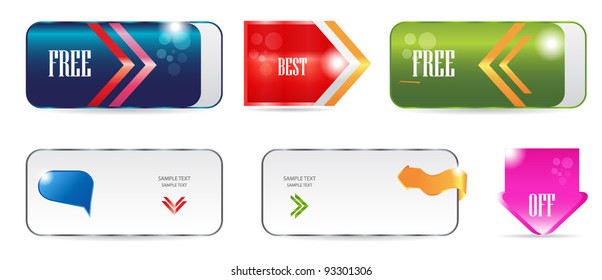 web banners set