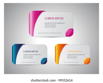 web banners set