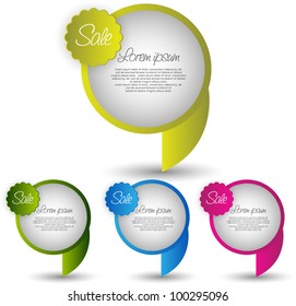 web banners in speech bubble style