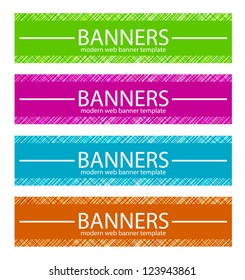 Web Banners Template in Four Colors
