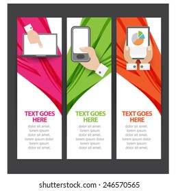 Web banners . vector