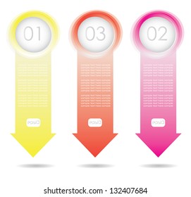 web banners,yellow, orange, pink