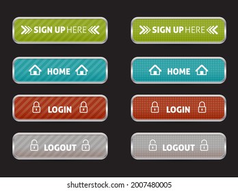 web basic buttons with pattern 