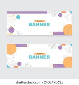 web benner template design flat simple modern