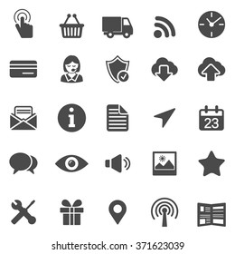 Conjunto de iconos de negro Web.Vector
