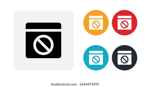 Webblocksymbol im flachen Stil