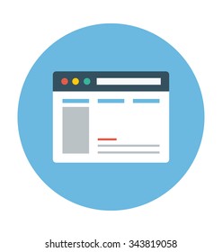 
Web Blog Colored Vector Illustration
