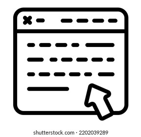 Web Blog Hosting Icon Line