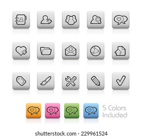 Web Blog // Outline Buttons  ++ Each color in a layer - To select only the desired color, we suggest to block the others colors on the Layer Panel++  EPS 10+