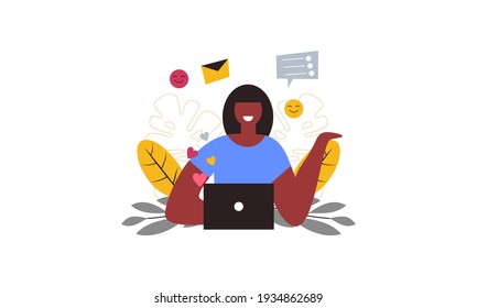 Blogueros web, vloggers o creadores de contenido ilustraciones aisladas