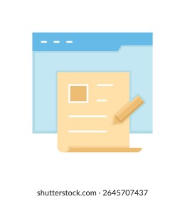 Documento de blog na Web ou Ícone de gravação