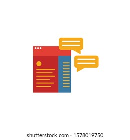Web Blogging icon set. Colored creative element from online marketing icons collection. Creative web blogging icon for web and mobile design.