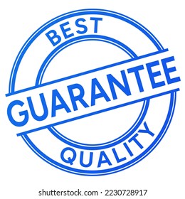 Web Blue Guarantee stamp sticker vector illustration