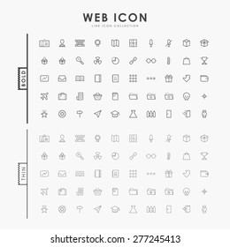 Web Bold And Thin Minimal Outline Icons