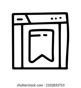 icono de línea de marcadores web vectorial doodle simple