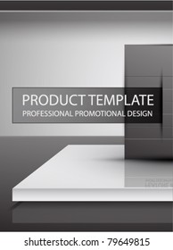 Web box. Promotional design template.