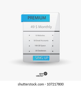 Web Boxes Hosting Plans. Vector