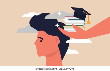 Web brain learn book online and cloud course for people. Remote student training for home vector illustration drawing concept. Cartoon creative solution university lesson and education skill idea